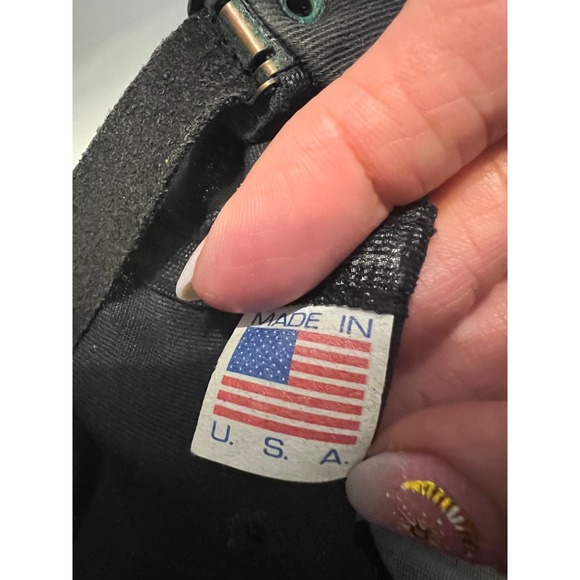 Vintage Littleton Police Hat USA Made Adjustable Strap Black Cap  OS Leather - Picture 4 of 5